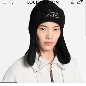 Louis Vuitton Black Script Beanie